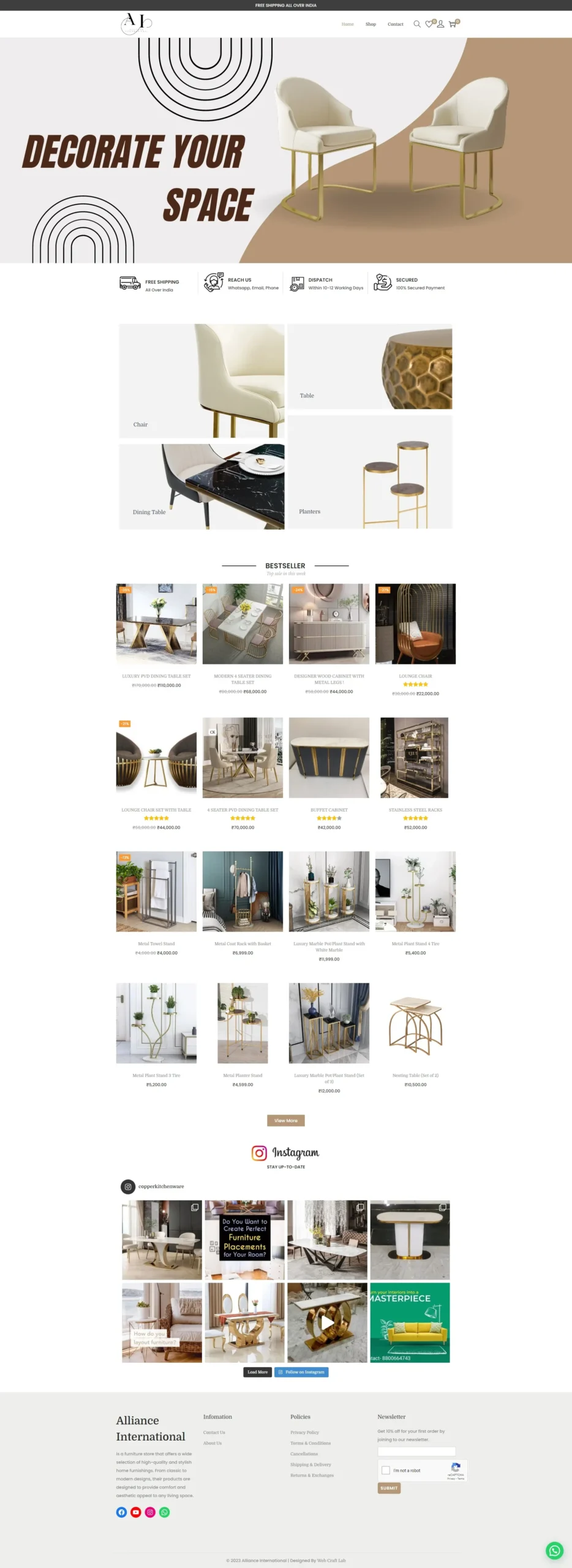 Furniture E-commerce Website
